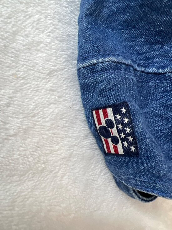 Vintage Walt Disney World Mickey Mouse America Denim Hat Snapback Flag Patriotic main image 6